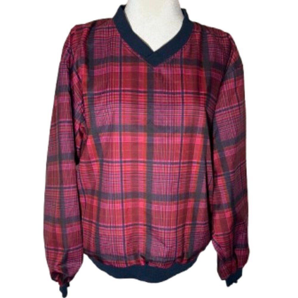 Forrester's Men's Plaid Performance Pullover Windbreaker - Size Large - Picture 2 of 8